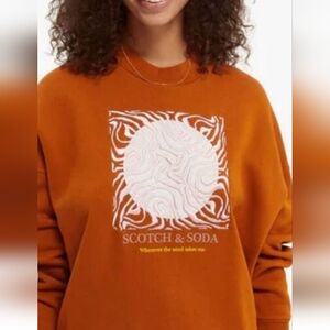 Scotch & Soda Burnt Orange Sweatshirt - Small (New)